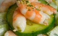 Crevettes aux concombres