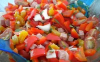 Salade colorée de poivrons et thon 
