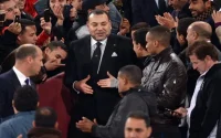 Le Roi Mohammed VI à la finale Raja Casablanca Bayern Munich (2-0)
