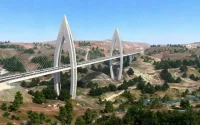 Vidéo : pont à haubans de l'autoroute de Rabat