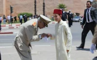 Moulay Hassan aux funérailles du général Bennani