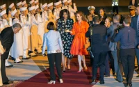 Michelle Obama accueillie par Lalla Salma à Marrakech (vidéo)
