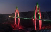 Le Pont à Haubans de Rabat brille de mille et une couleurs (photos)