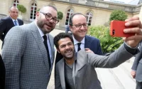 Le selfie de Jamel Debbouze avec Mohammed VI et François Hollande