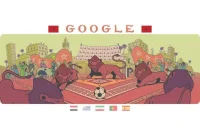 Google encourage l'équipe du Maroc de football (photo)