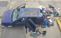 La voiture d'un Marocain mort noyé à Sebta dévalisée (photos)