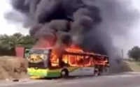 Un bus prend feu à Essaouira
