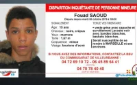 Lyon : un appel à témoin lancé pour retrouver Fouad