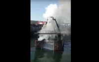 Agadir : un chalutier coule après un incendie, 12 marins sauvés (Vidéo)