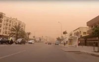 Casablanca sous une tempête de sable (vidéo)