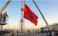 Tanger : Un drapeau géant face à l'Espagne