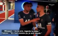 Kylian Mbappé s'énerve contre Achraf Hakimi (vidéo)