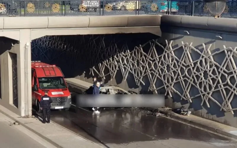 Tanger : un véhicule prend feu dans un tunnel et fait deux morts