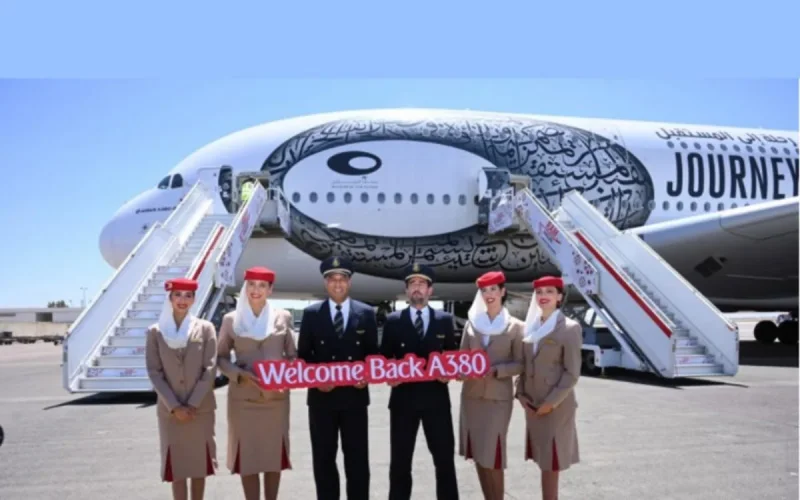L'Airbus A380 d'Emirates de retour à Casablanca