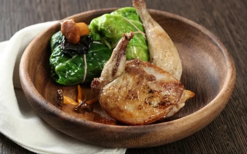 Pigeonneaux farcis et caramelisés