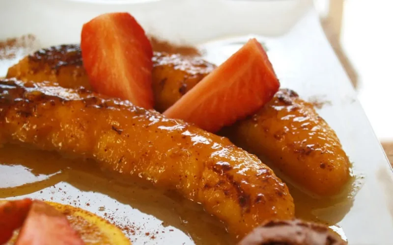 Bananes à la sauce caramel