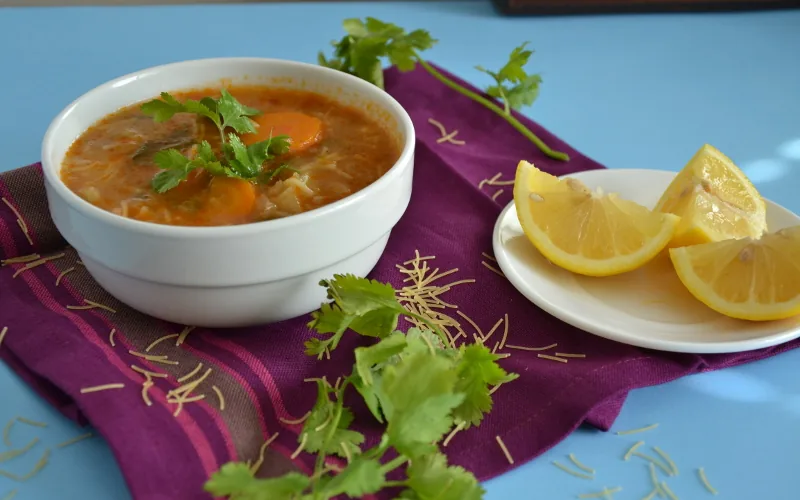 Soupe aux légumes et au veau
