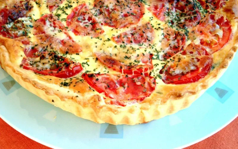 Tarte à la moutarde et à la tomate 