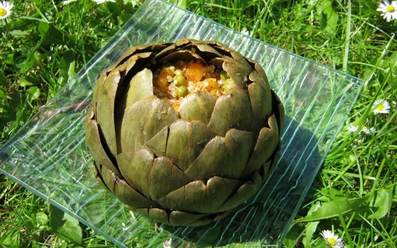 Artichauts farcis en papillote 