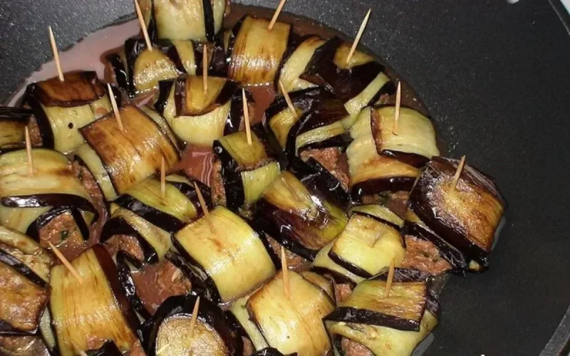Boulettes roulées aux aubergines 