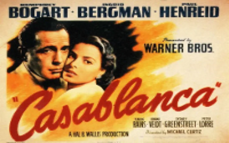 "Casablanca" 2e film le plus romantique de tous les temps