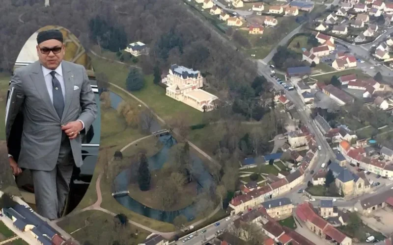 Le roi Mohammed VI en France, probablement au château de Betz