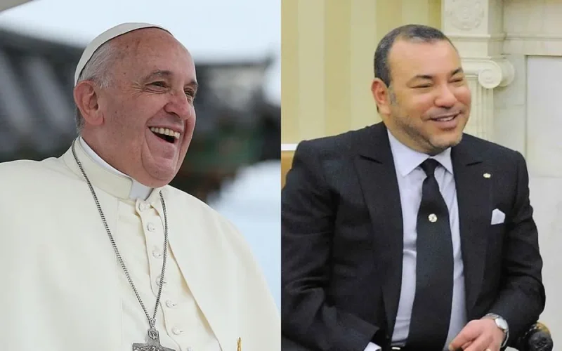Le pape envoie un message à Mohammed VI du ciel Marocain