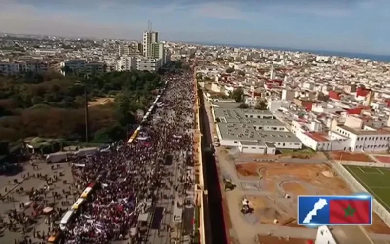 La marche monstre de Rabat filmée par un drone (vidéo)