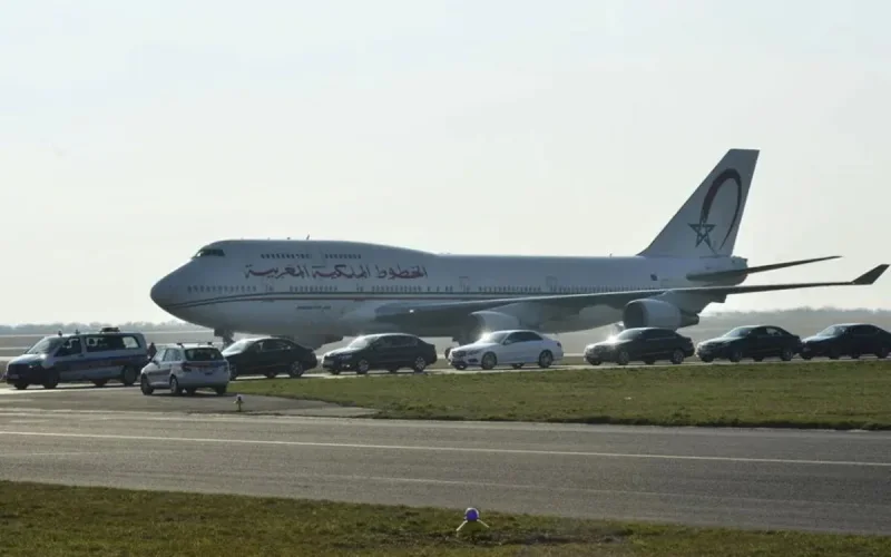 L'arrivée de l'avion de Mohammed VI à Prague (photos)