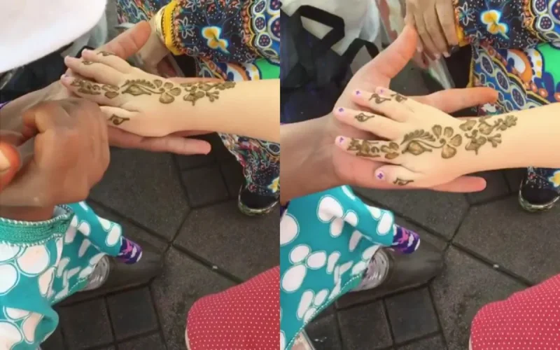 Giulia, fille de Carla et Nicolas Sarkozy, fait du henné à Marrakech (vidéo)