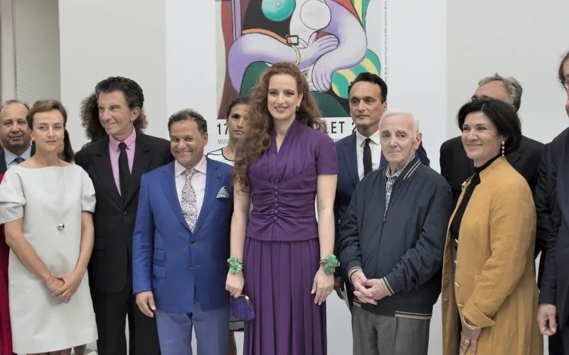 Photos : la princesse Lalla Salma et Charles Aznavour à l'exposition sur Picasso