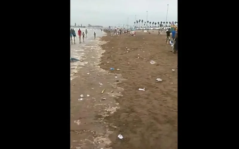Très sale plage d'El Jadida (vidéo)