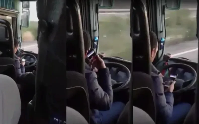 Maroc : quand un chauffeur de bus regarde son smartphone au lieu de conduire (vidéo)