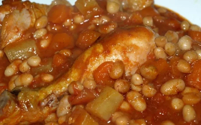 Tajine d'haricots coco et carottes 