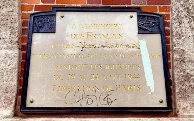 À Paris, la plaque à la "Mémoire des soldats Nord-Africains" vandalisée