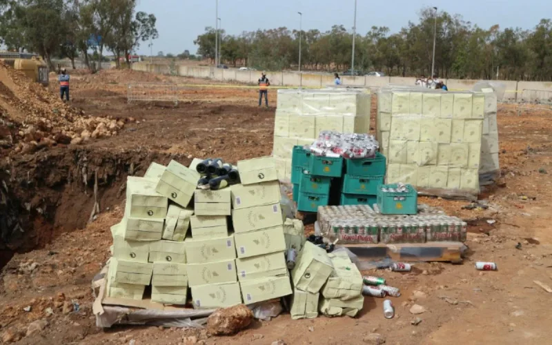 Maroc : destruction de 20 000 bouteilles d'alcool près de Casablanca 