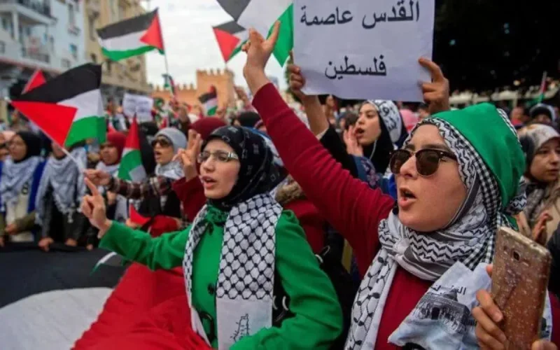 Maroc : un sit-in de protestation en soutien au peuple palestinien