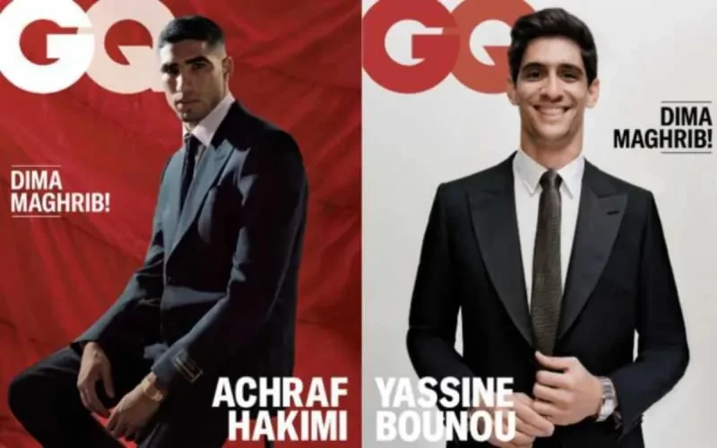 Hakimi et Bounou en couverture du magazine GQ Middle East