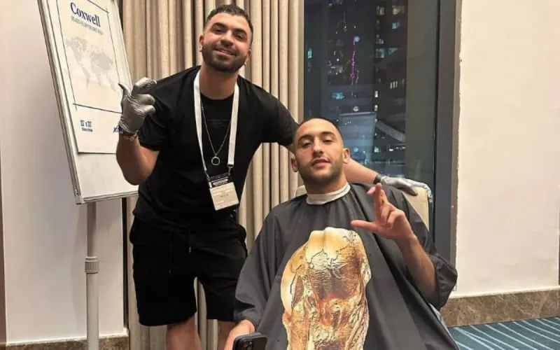 Grâce à Ziyech, le célèbre coiffeur de Dubaï vit son rêve à Doha