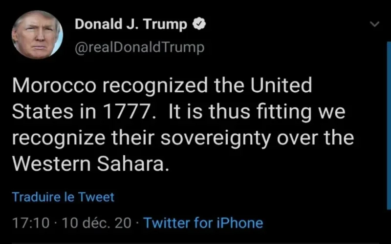 Combien coûte une capture de trois tweets de Trump sur le Sahara marocain ?