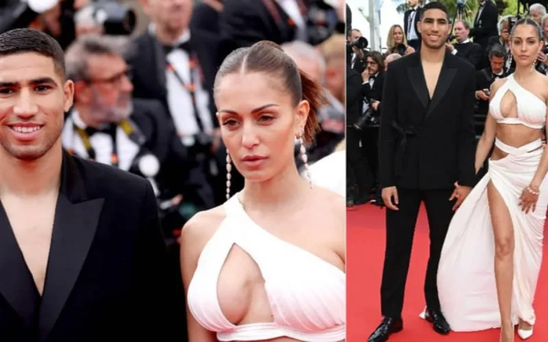 La robe de Hiba Abouk, femme d'Achraf Hakimi, fait jaser