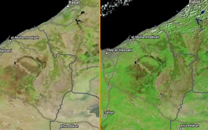 Maroc : le spectaculaire avant/après des paysages vus de l'espace