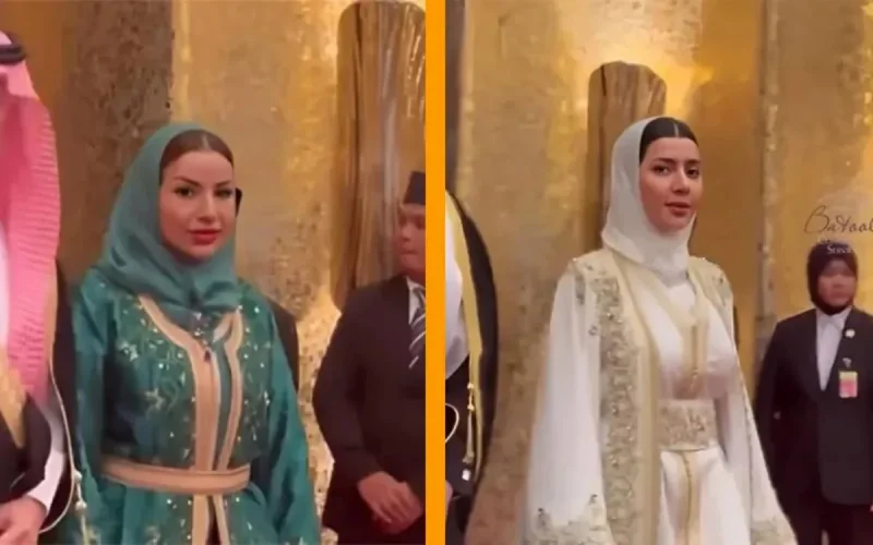 Mariage du prince de Brunei : des princesses saoudiennes en caftan marocain