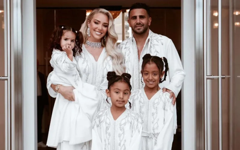 La femme de Riyad Mahrez portait bien un caftan marocain