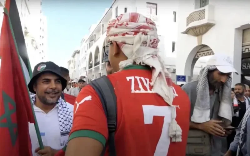 Manifestation pro-palestinienne au Maroc : Le maillot de Hakim Ziyech fait fureur
