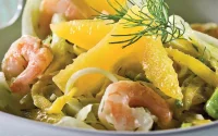 Salade de fenouil aux crevettes et à l'orange 