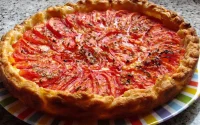 Tarte au fromage et aux tomates 