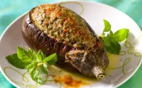 Aubergines farcies aux anchois 