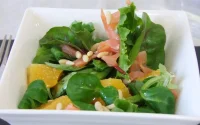 Salade de saumon tiède aux oranges 