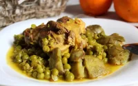 Tajine de petits pois et artichauts